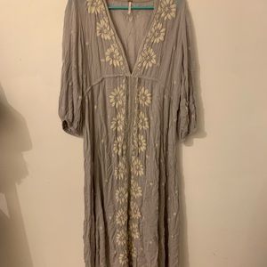 Free People embroidered maxi dress